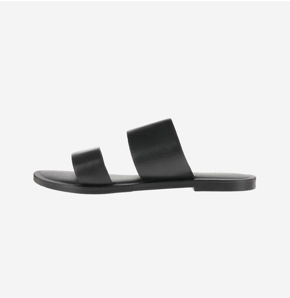 Wide Strap Mule Sandals