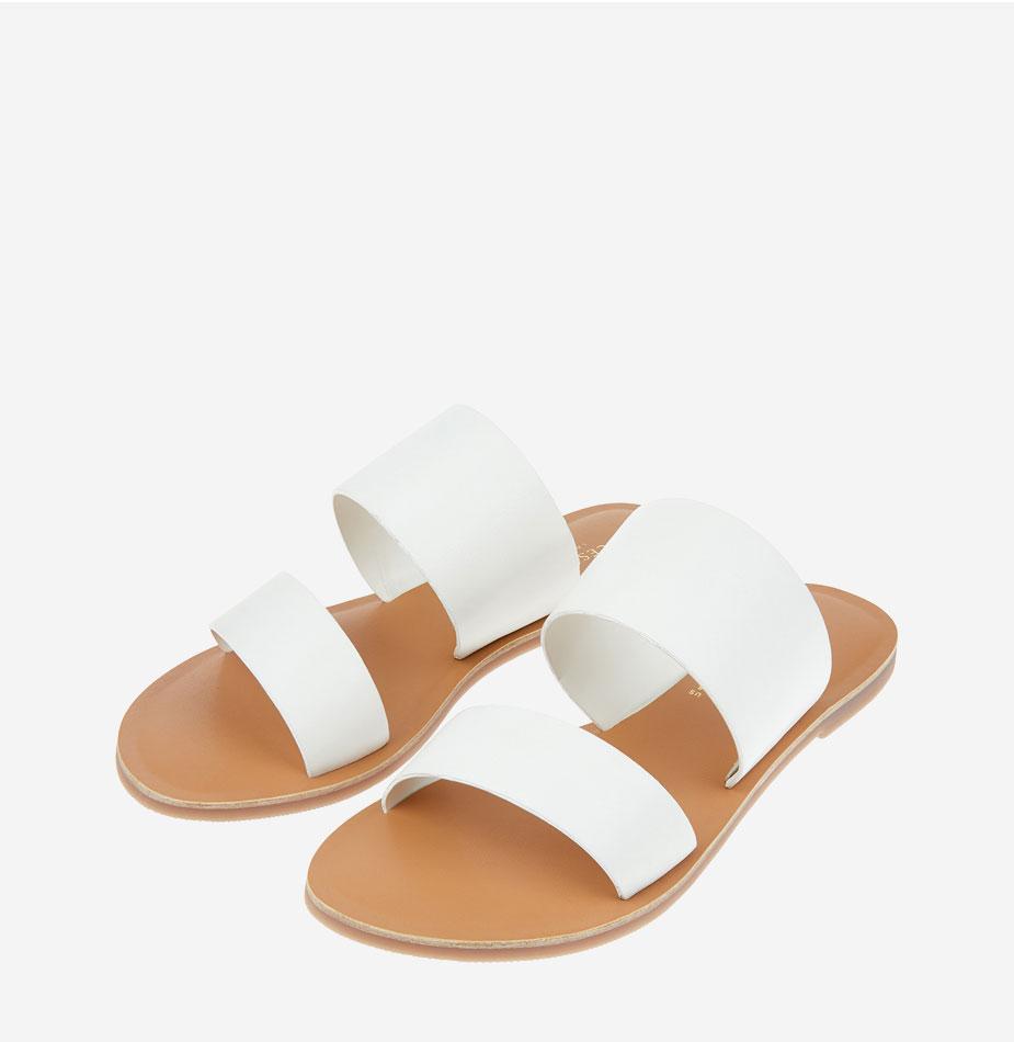 Wide Strap Mule Sandals