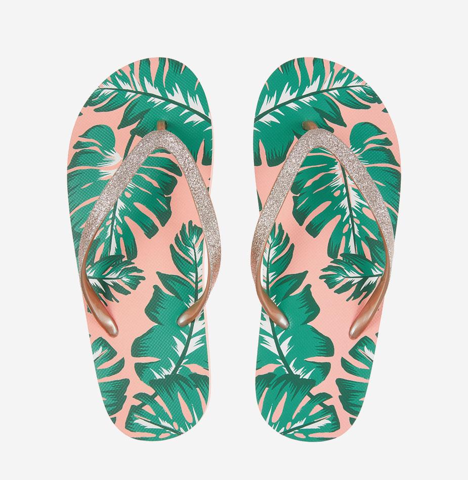 Palm Print EVA Flip Flops